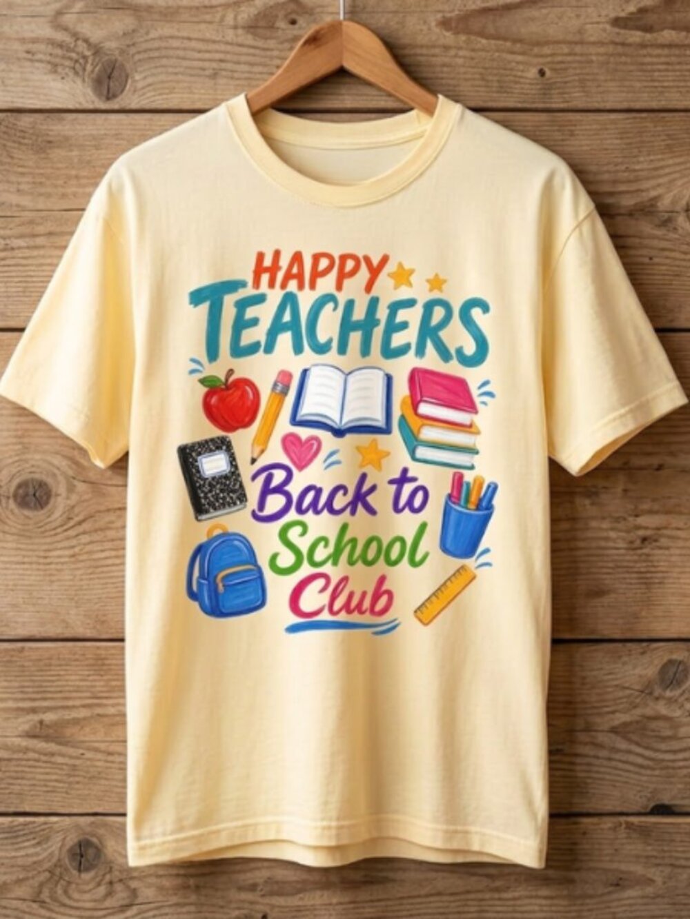 Happy Teachers Club oversized tee Cornsilk Unisex T Shirt